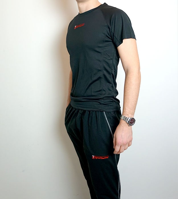 Pantalone tuta UOMO Mod. CON CERNIERA Nero - immagine 2
