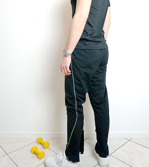 Pantalone tuta UOMO Mod. CON CERNIERA Nero - immagine 3