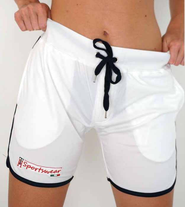 Shorts bianco donna morbido - immagine 3