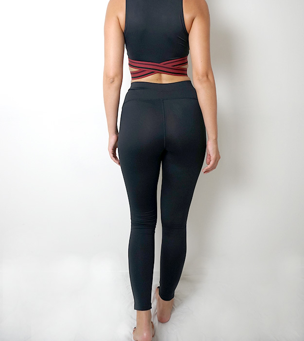 Legging ultra-elasticizzati nero in elastan - immagine 3